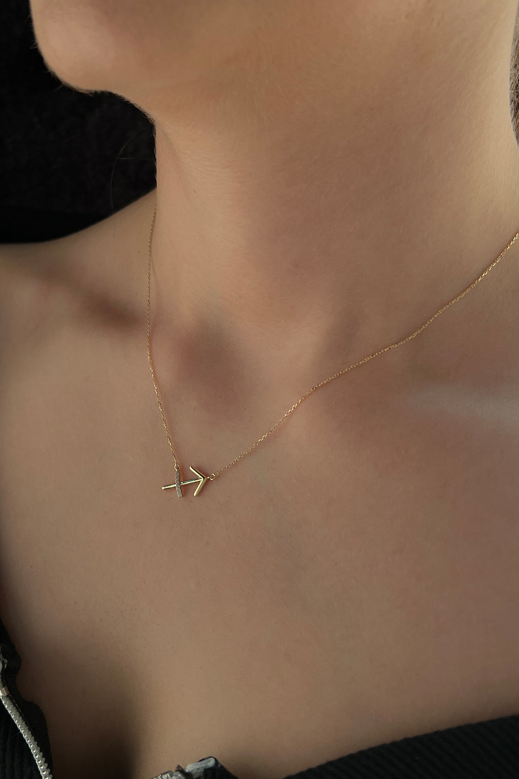 14ct Gold Sagittarius Zodiac Sign Necklace