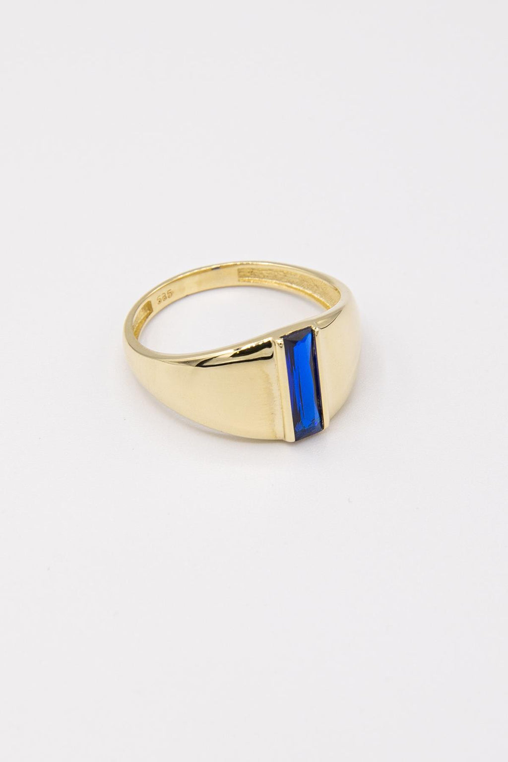 14ct Gold Sapphire Bar Ring