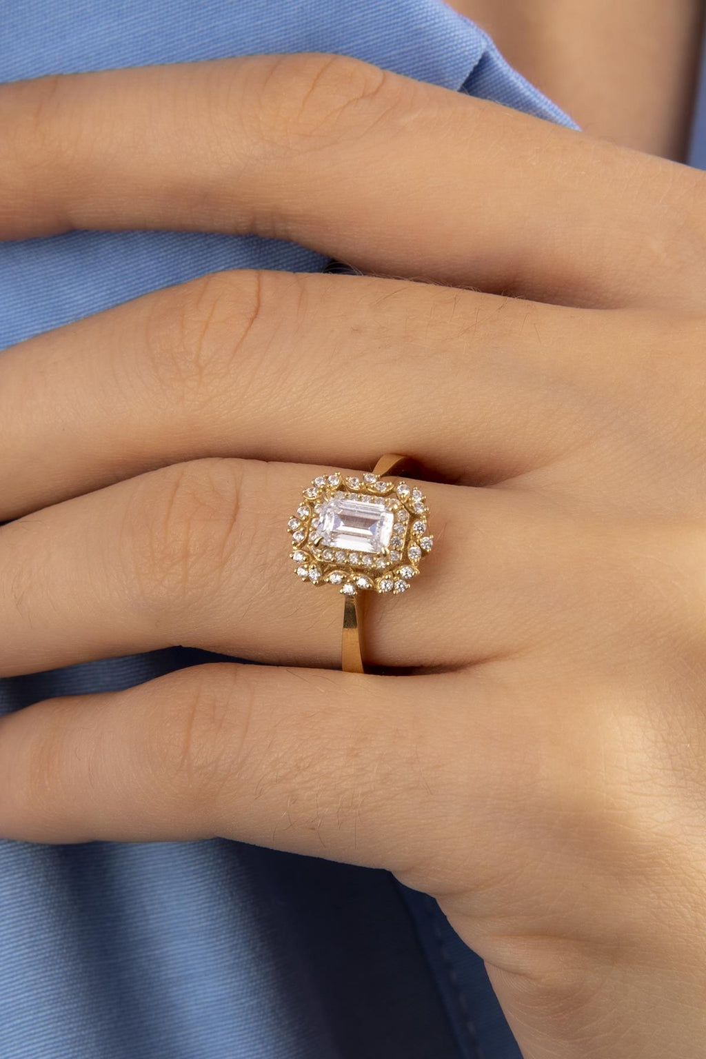 14ct Gold Semi Mount Stone Ring