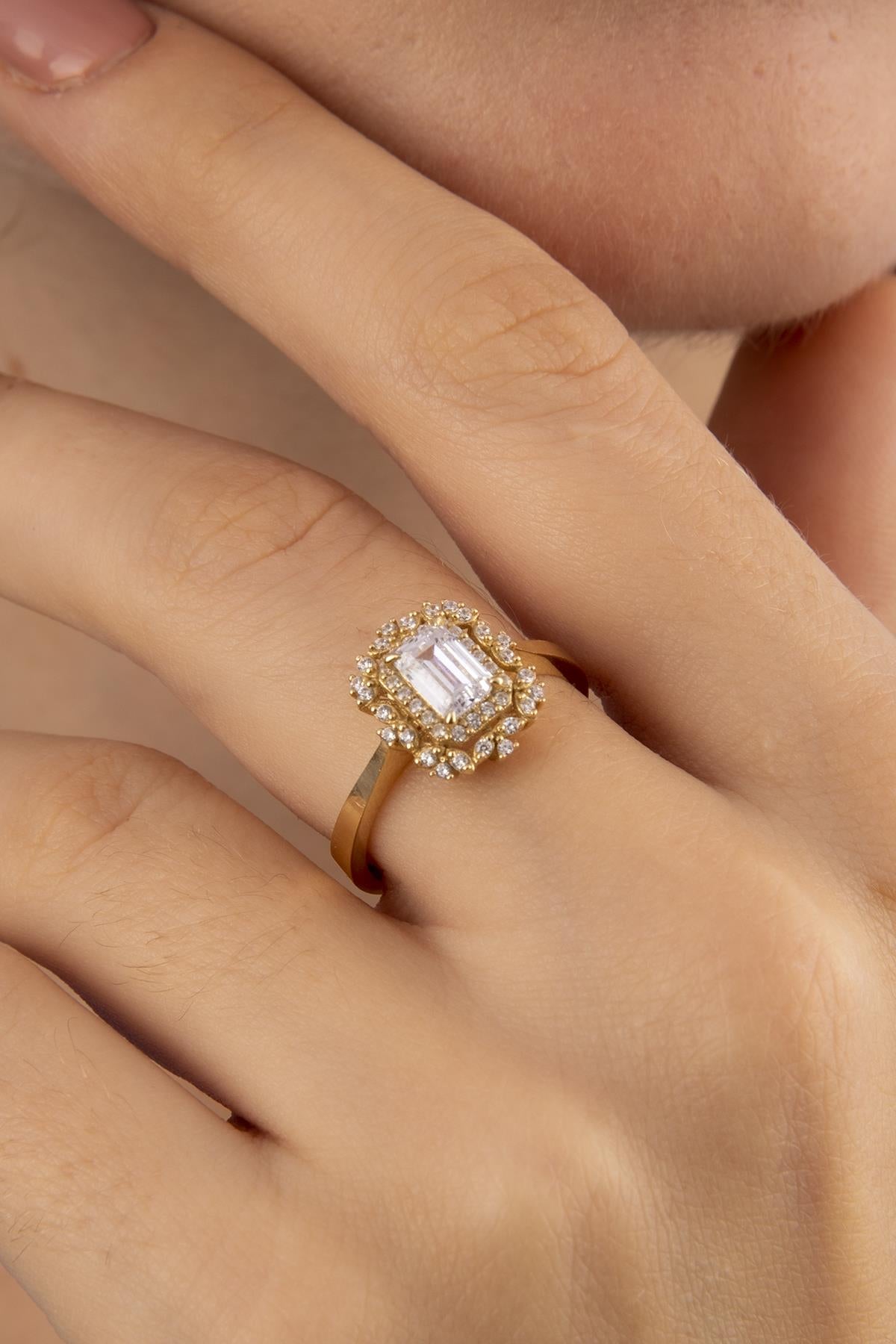 14ct Gold Semi Mount Stone Ring