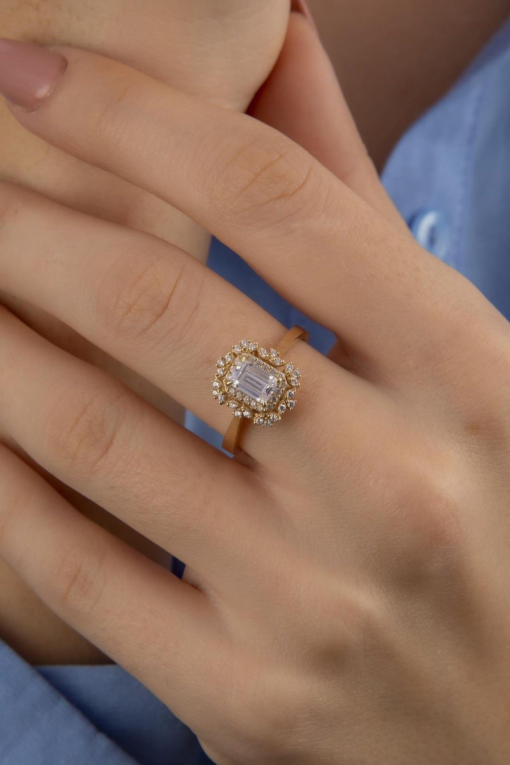 14ct Gold Semi Mount Stone Ring