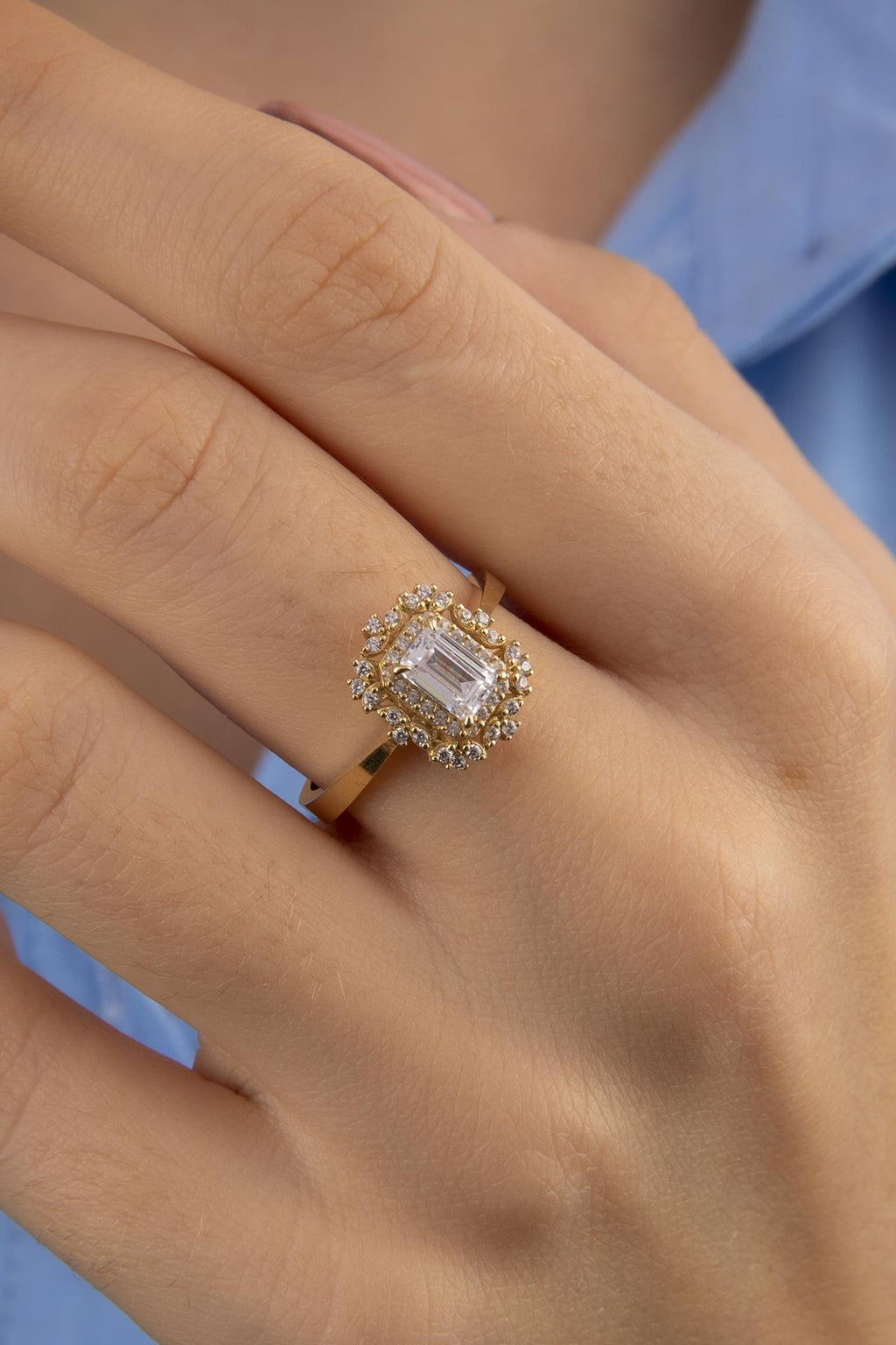 14ct Gold Semi Mount Stone Ring