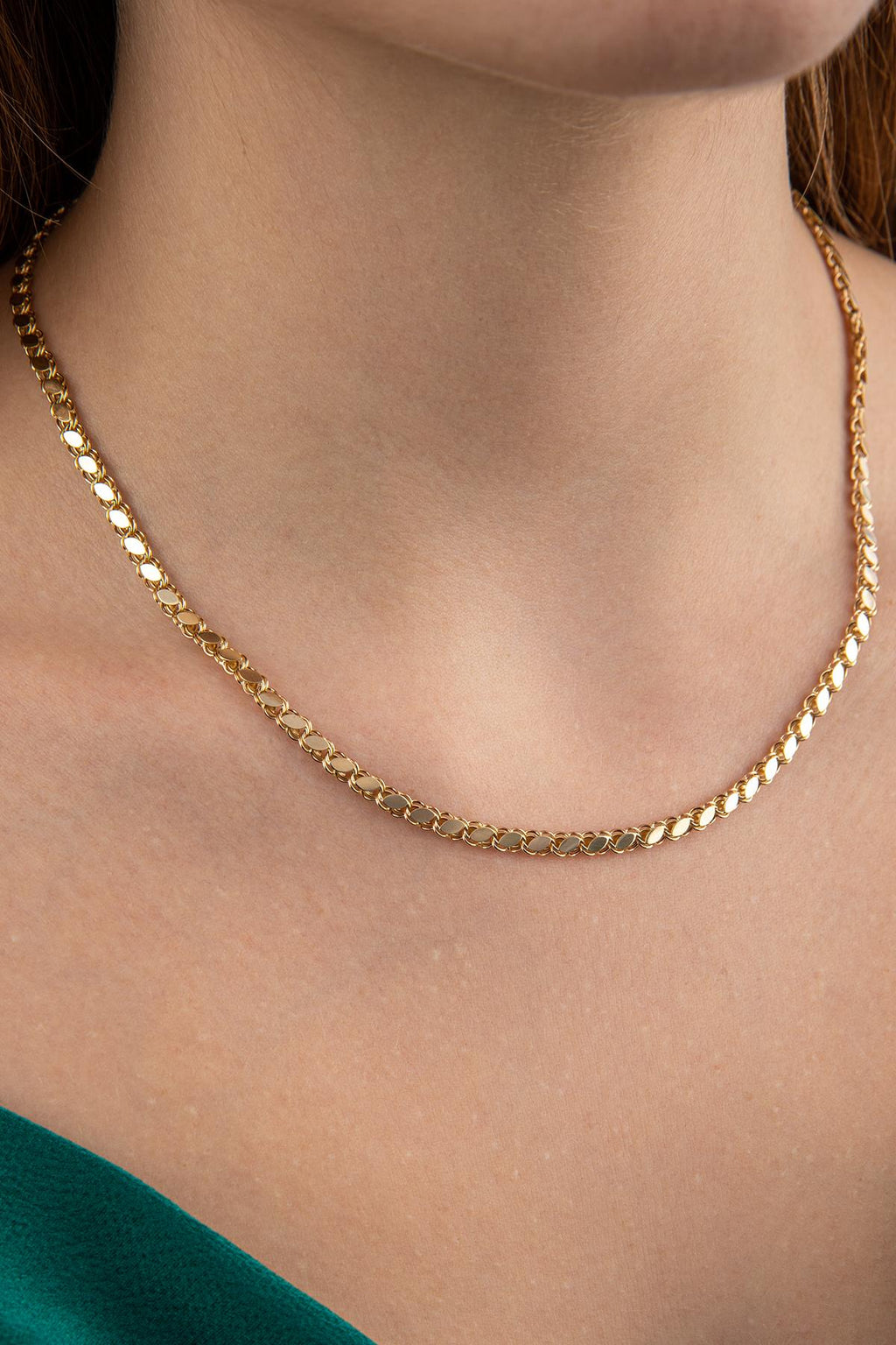 14ct Gold Sequin Chain   0.137 inch