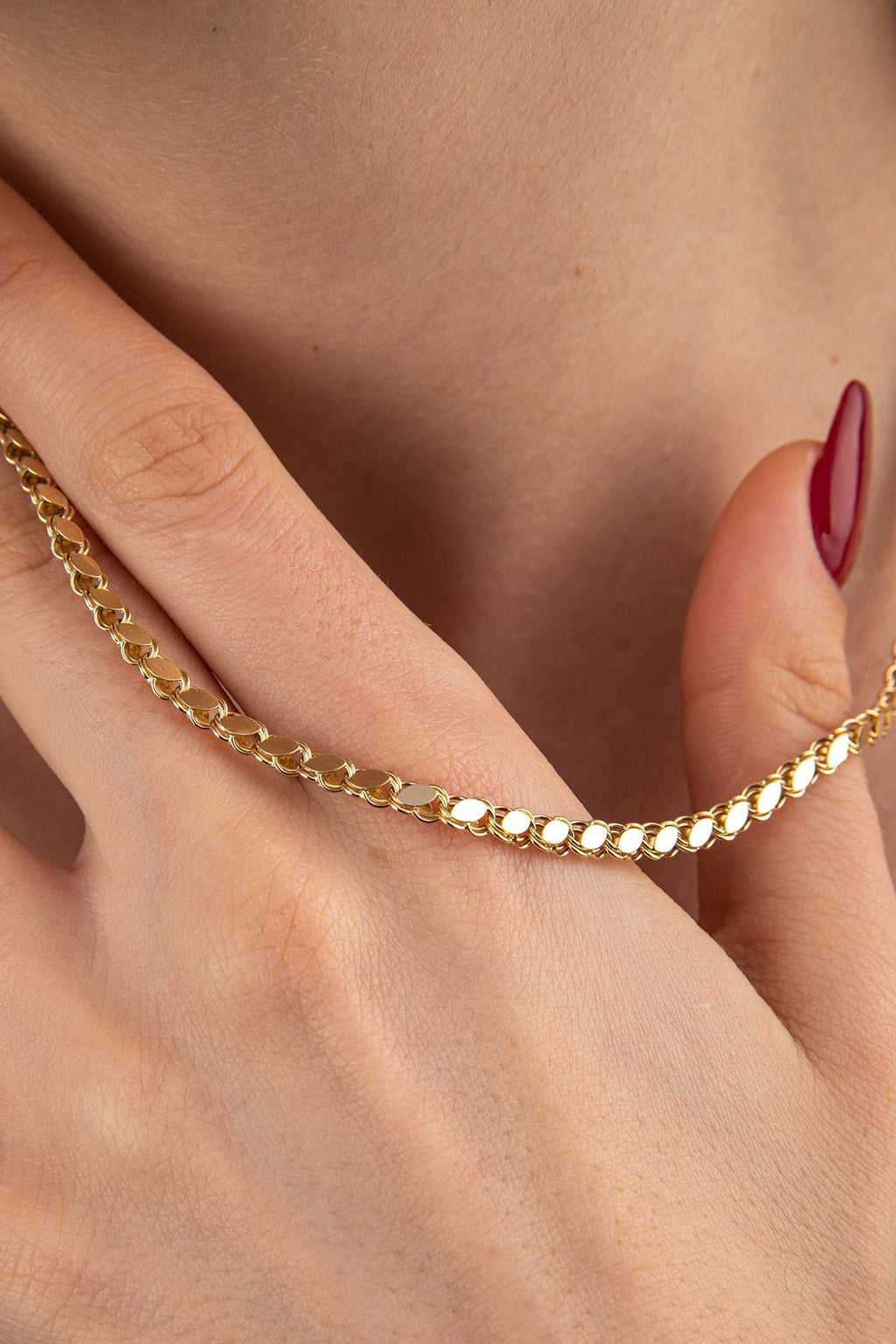 14ct Gold Sequin Chain   0.137 inch