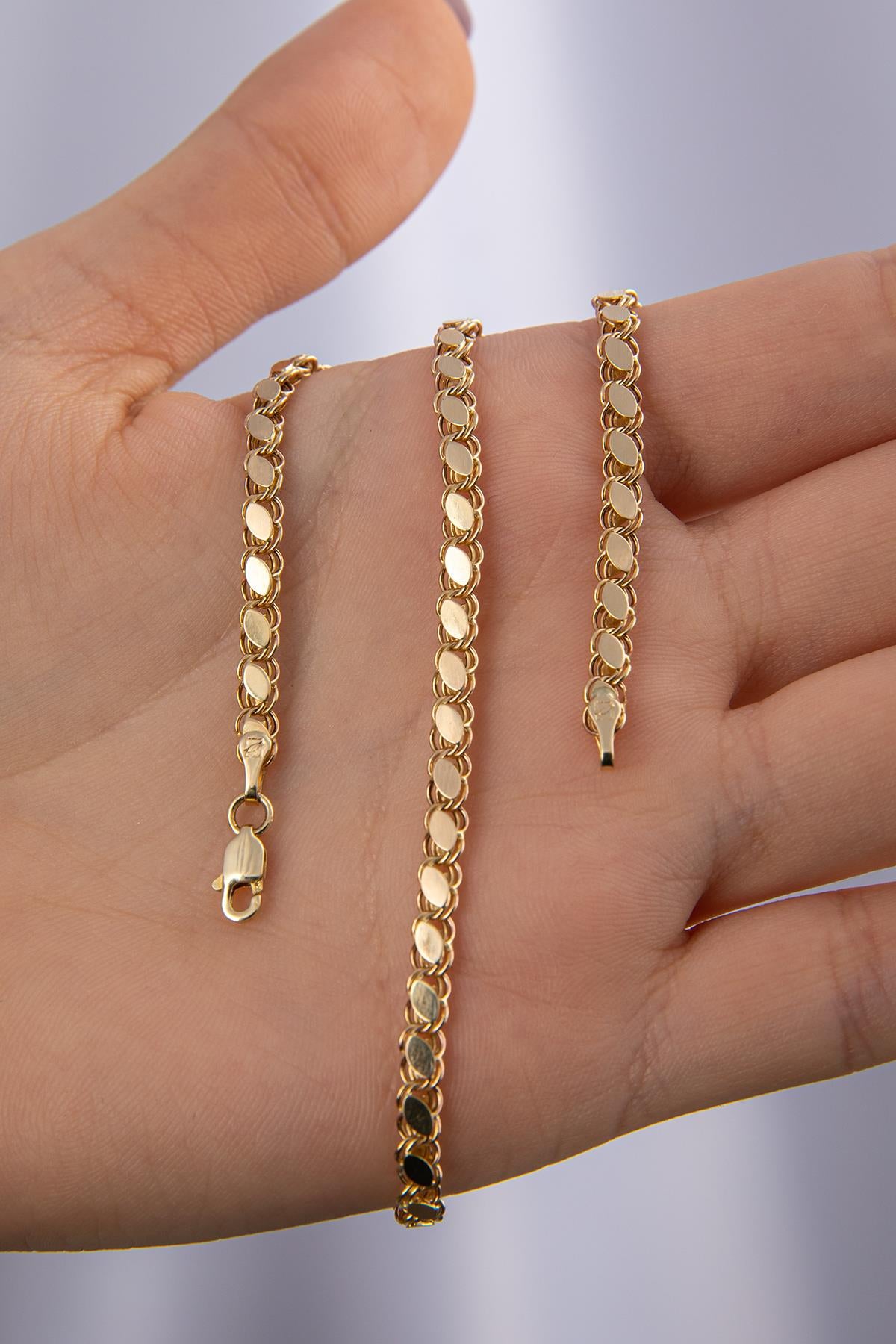 14ct Gold Sequin Chain   0.137 inch