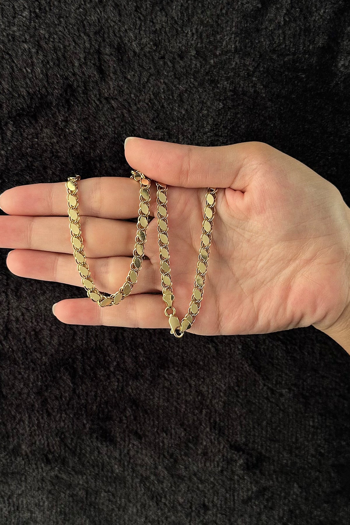 14K Gold Sequin Chain   0.192 inch