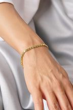 14ct Gold Sequin Chain Bracelet 0.137 inch