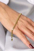 14ct Gold Sequin Chain Bracelet 0.137 inch