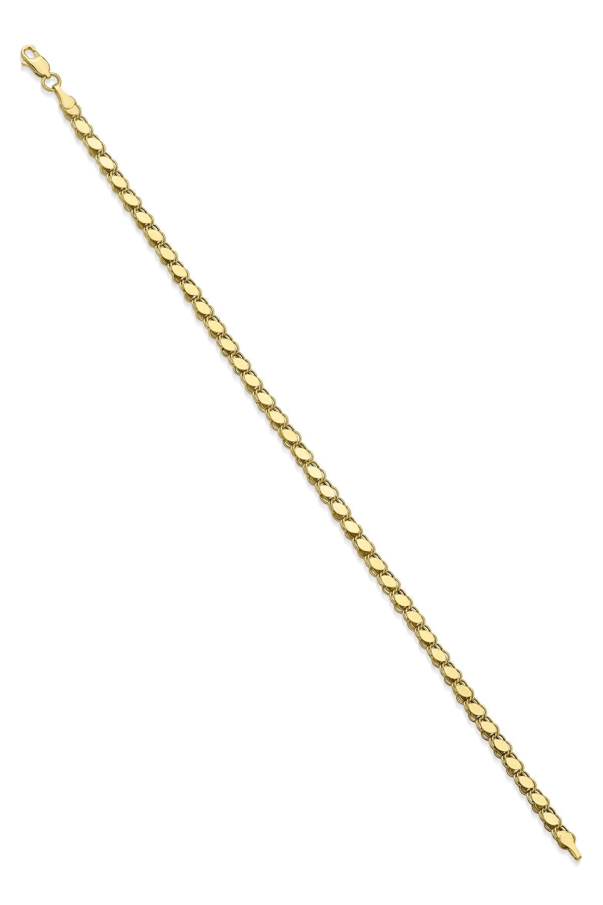 14ct Gold Sequin Chain Bracelet  0.157 inch