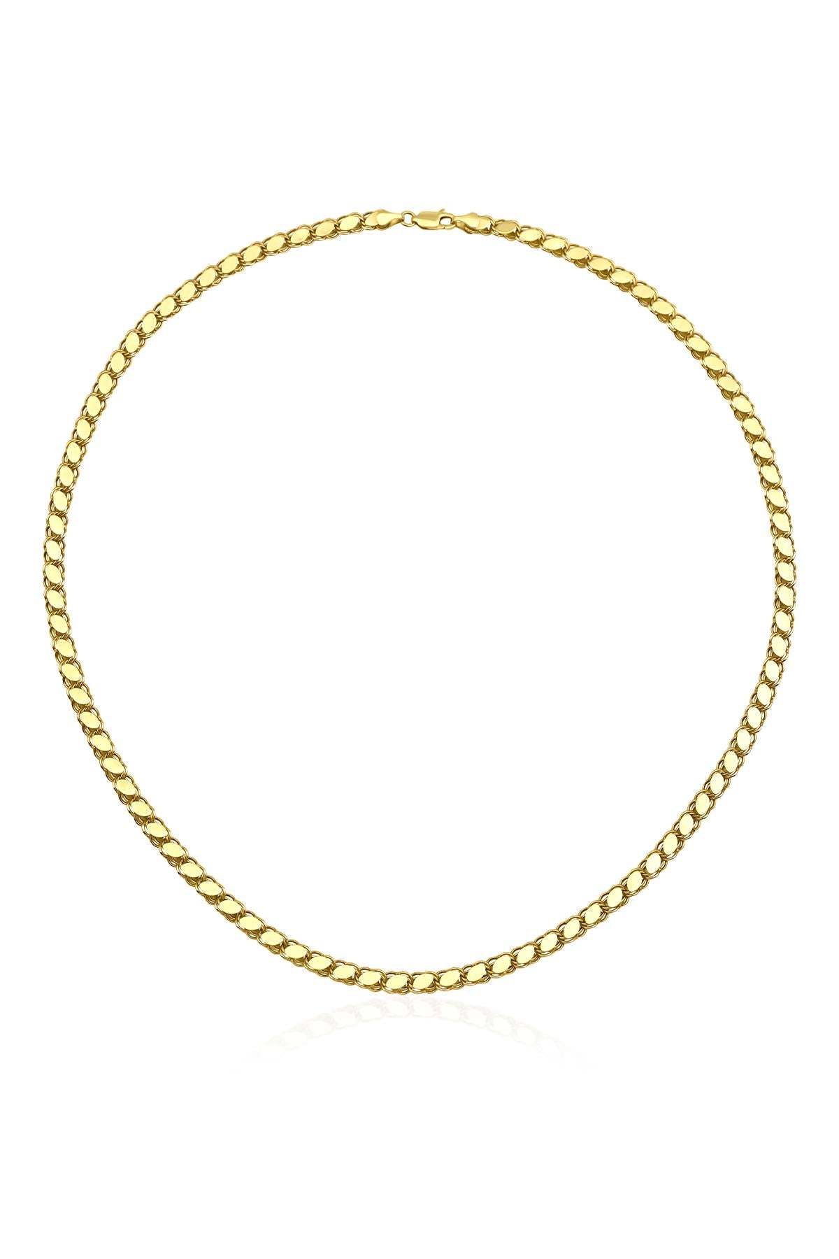 14ct Gold Sequin Chain Necklace