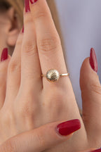 14ct Gold Shiny Ball Ring 2