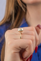 14ct Gold Shiny Ball Ring 2