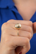 14ct Gold Shiny Ball Ring