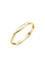 14ct Gold Slim Signet Ring