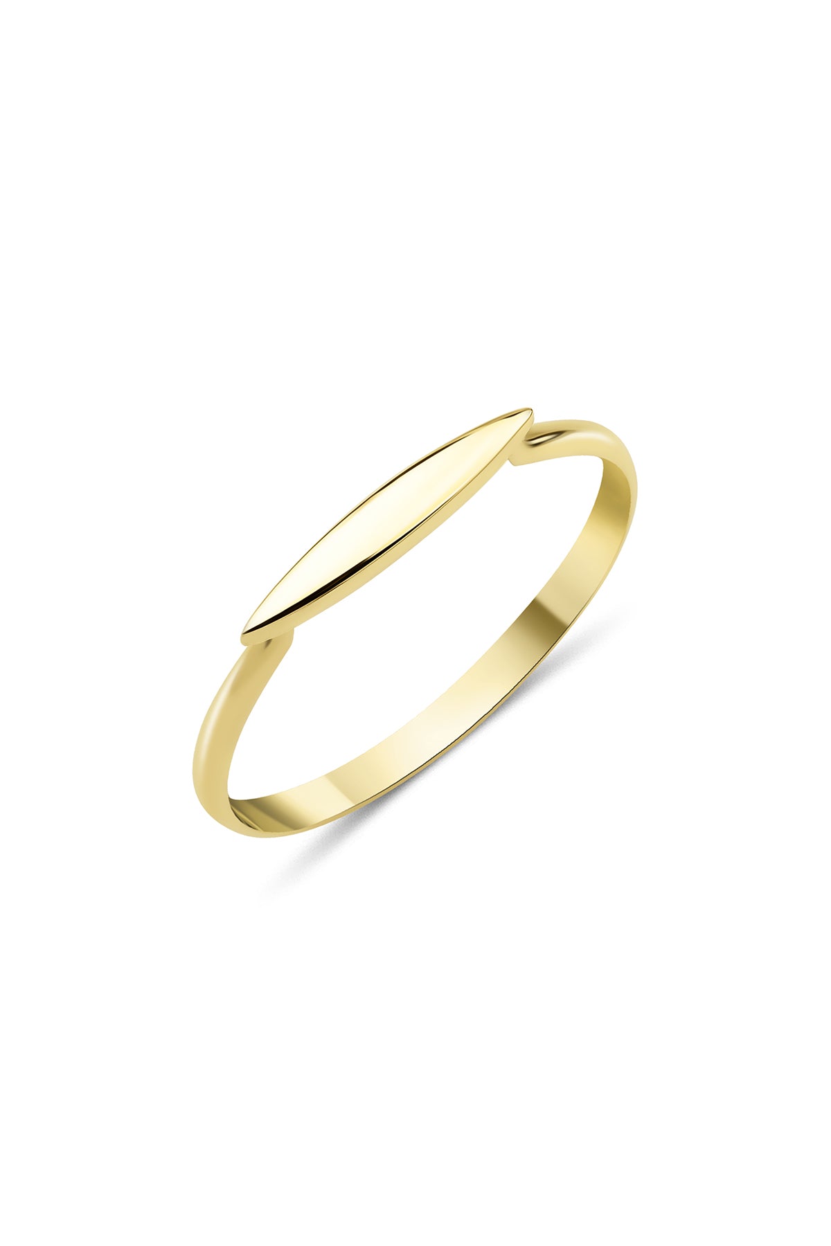 14ct Gold Slim Signet Ring
