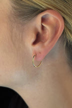 14ct Gold Slim Small Hoop Earrings