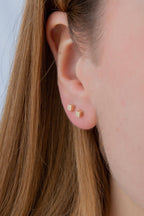 14ct Gold Small Cube Stud Earrings