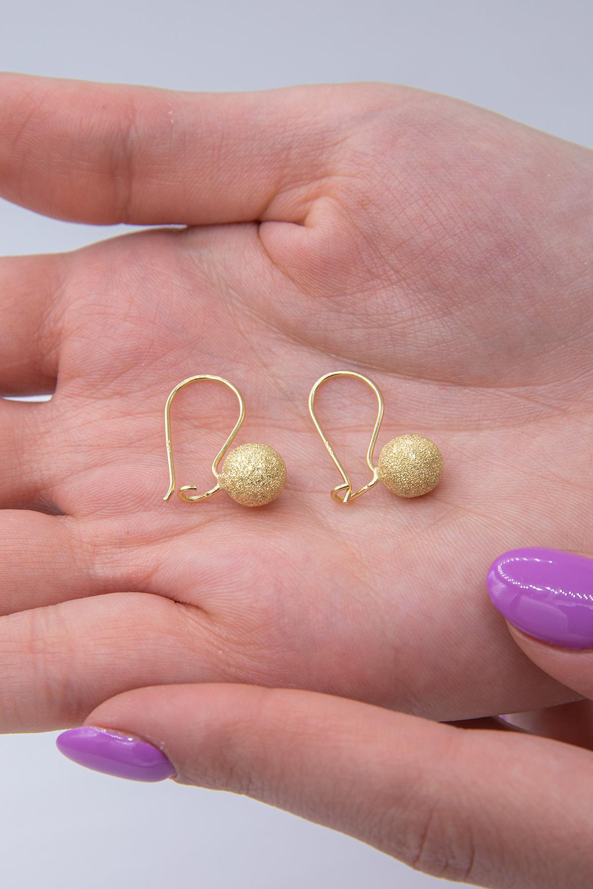 14ct Gold Small Euro Ball Earrings