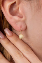14ct Gold Small Euro Ball Earrings