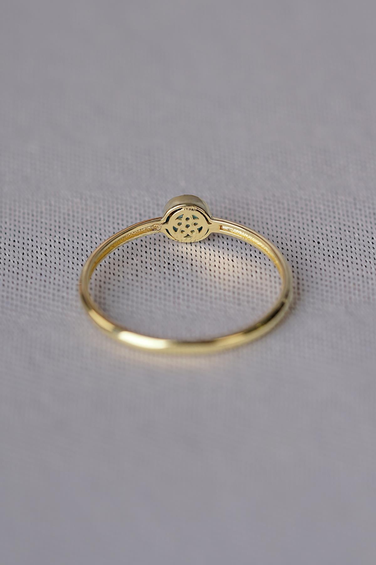 14ct Gold Small Evil Eye Ring