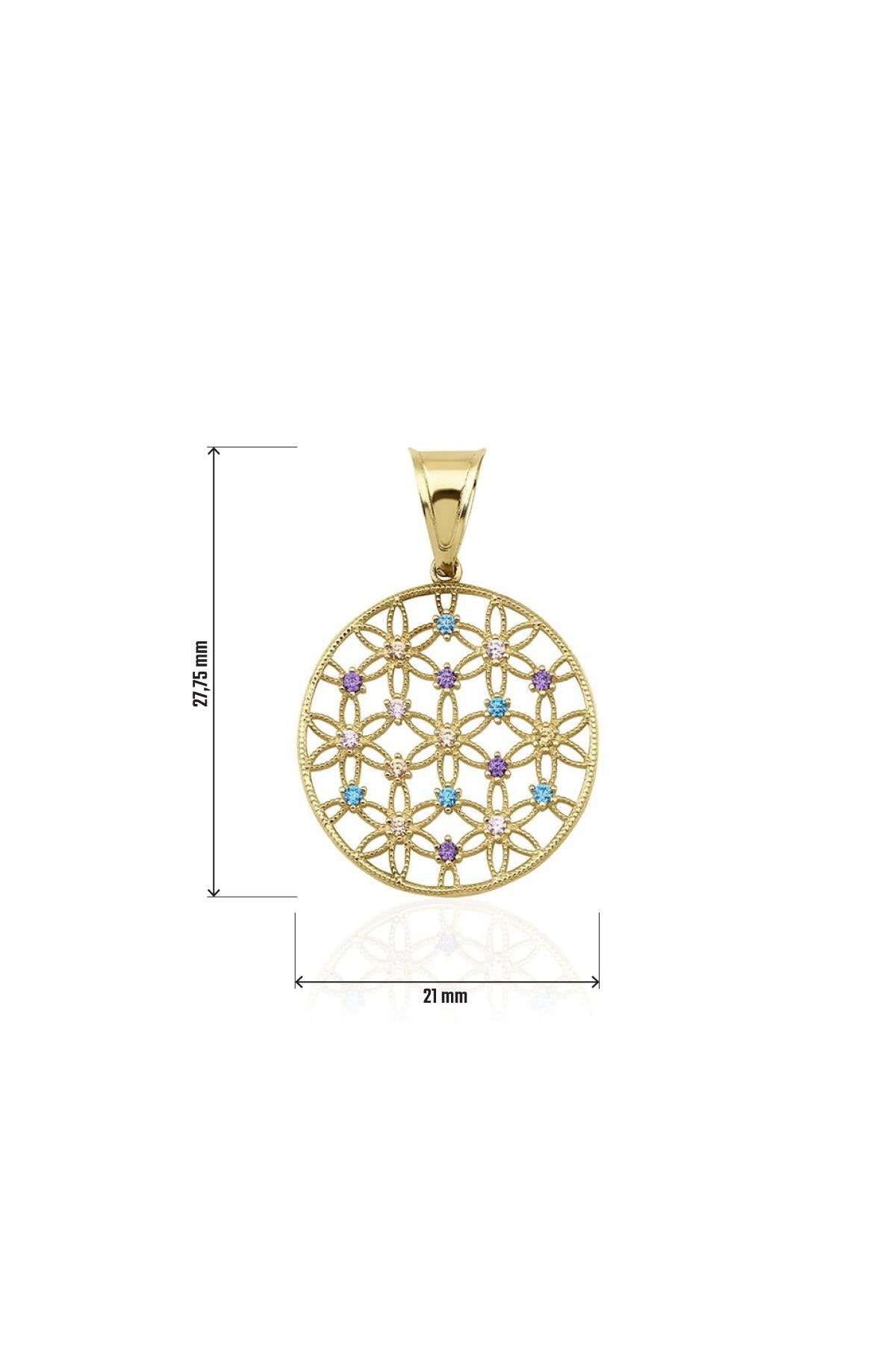 14ct Gold Small Flower Of Life Charm