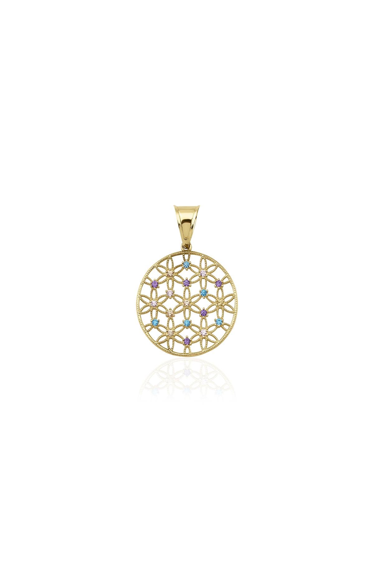 14ct Gold Small Flower Of Life Charm