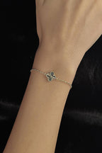14ct Gold Small Sunburst Clover Bracelet