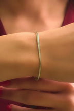 14ct Gold Snake Back Chain Bracelet  0.080 inch