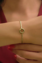 14ct Gold Snake Back Chain Bracelet  0.080 inch