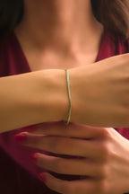 14ct Gold Snake Back Chain Bracelet  0.080 inch