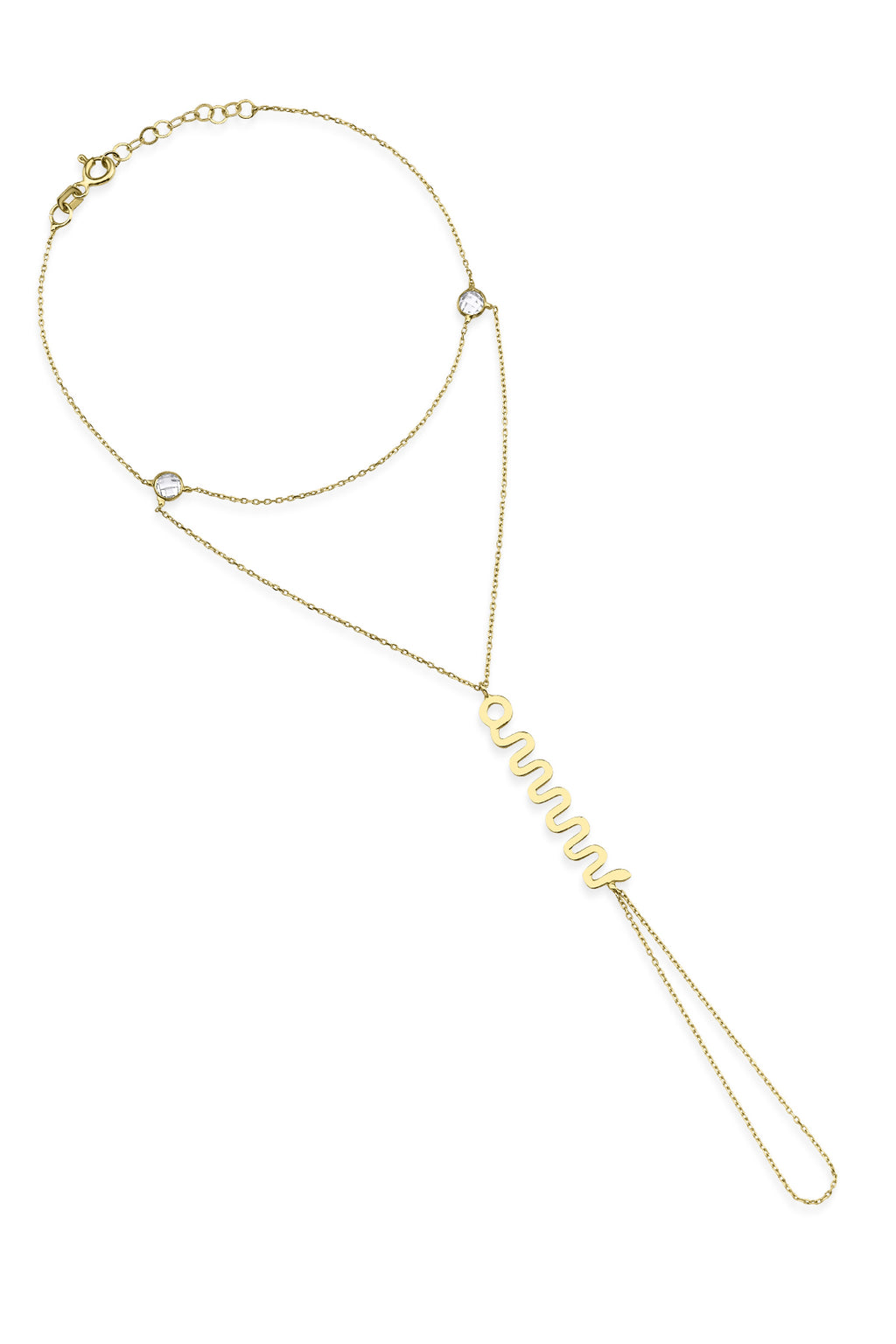 14ct Gold Snake Shape Hand Chain