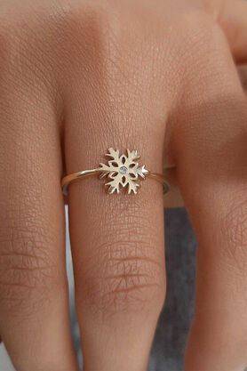 14ct Gold Snowflake Ring