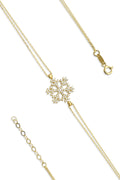 14ct Gold Snowflake Shape Bracelet