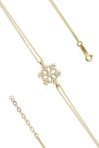 14ct Gold Snowflake Shape Bracelet