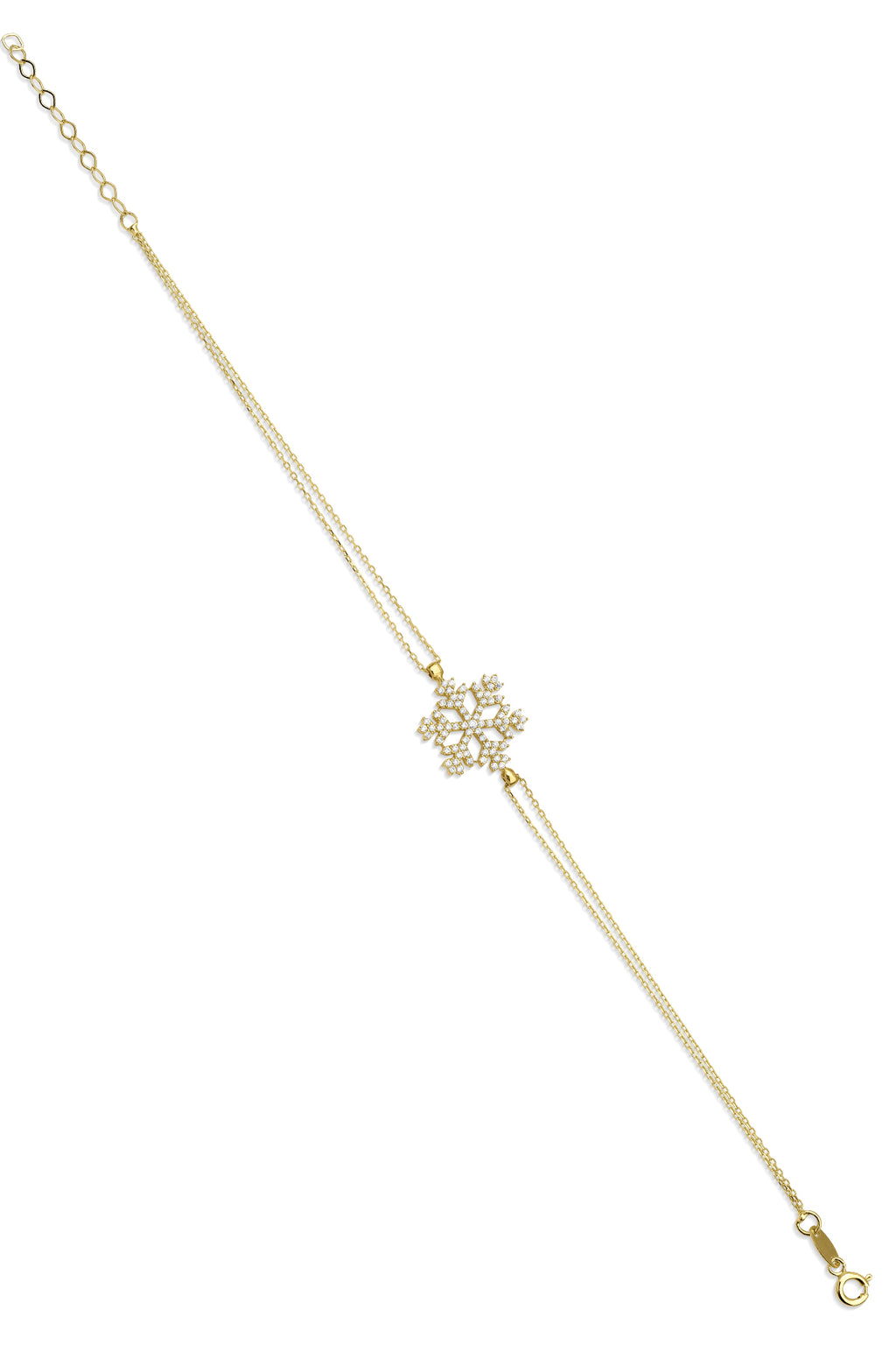 14ct Gold Snowflake Shape Bracelet