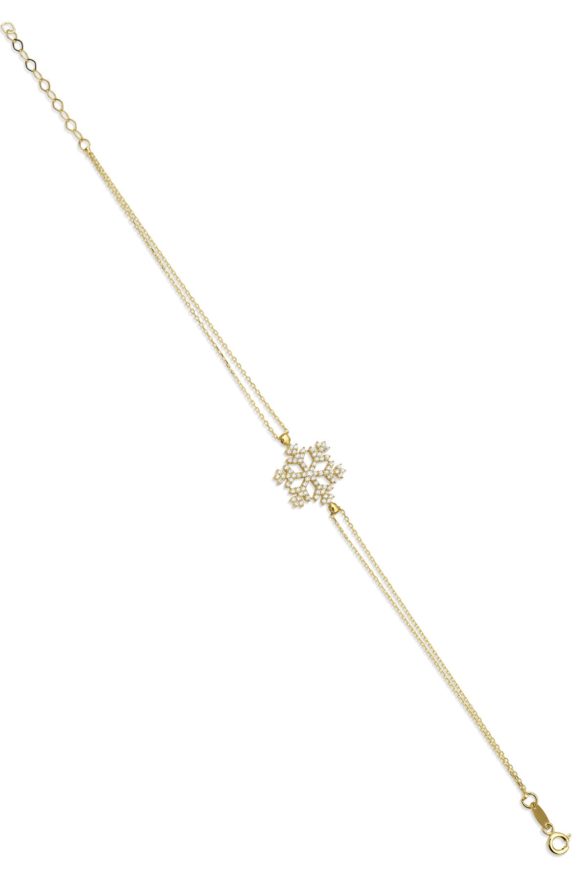 14ct Gold Snowflake Shape Bracelet