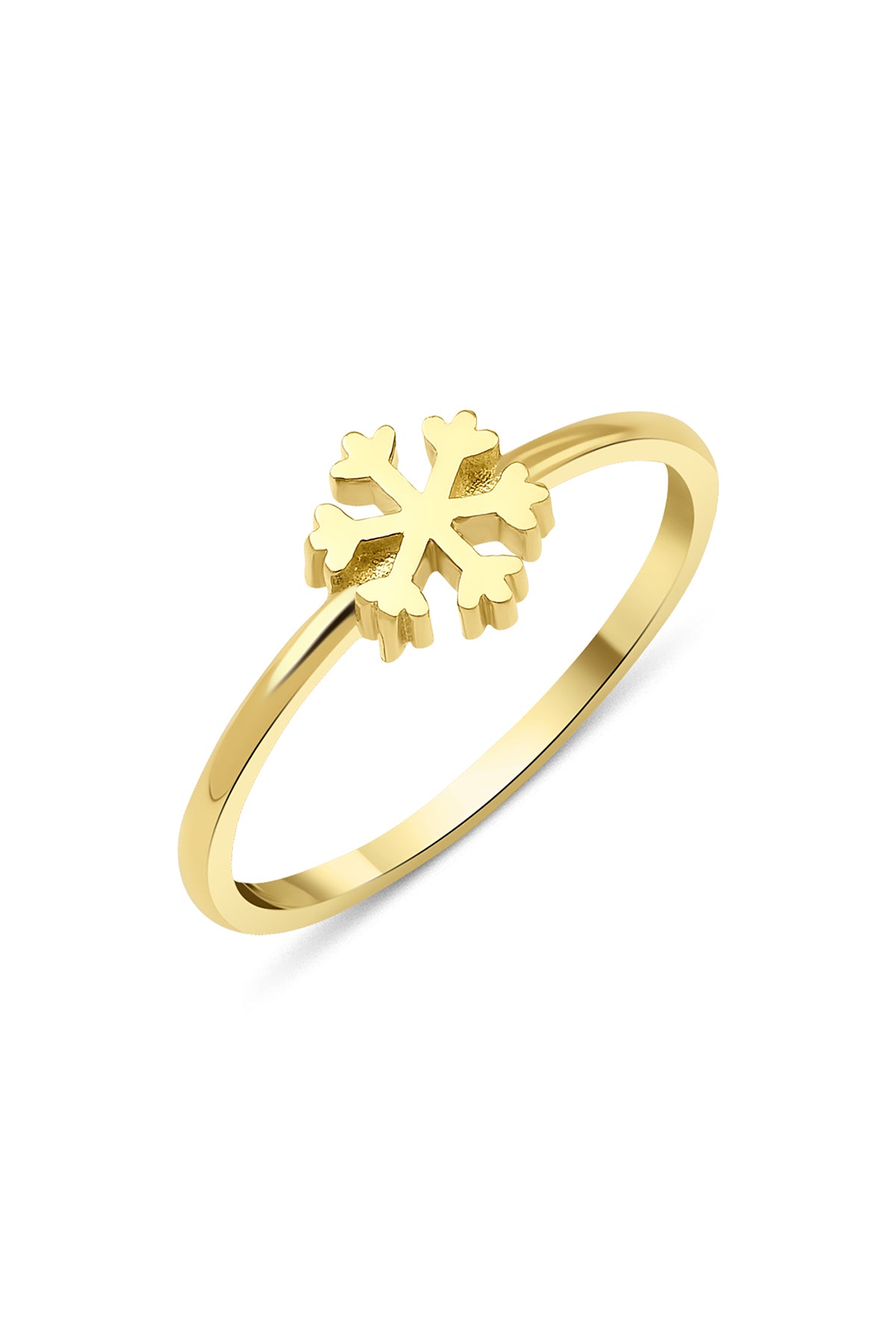 14ct Gold Snowflake Shaped Ring