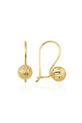 14ct Gold Sparkling Ball Dangle Earrings