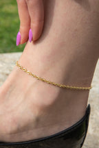 14ct Gold Sparkling Twisted Anklet