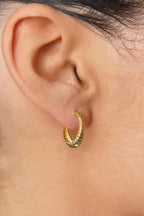 14ct Gold Spiral Hoop Earrings