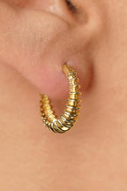 14ct Gold Spiral Hoop Earrings