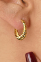 14ct Gold Spiral Hoop Earrings