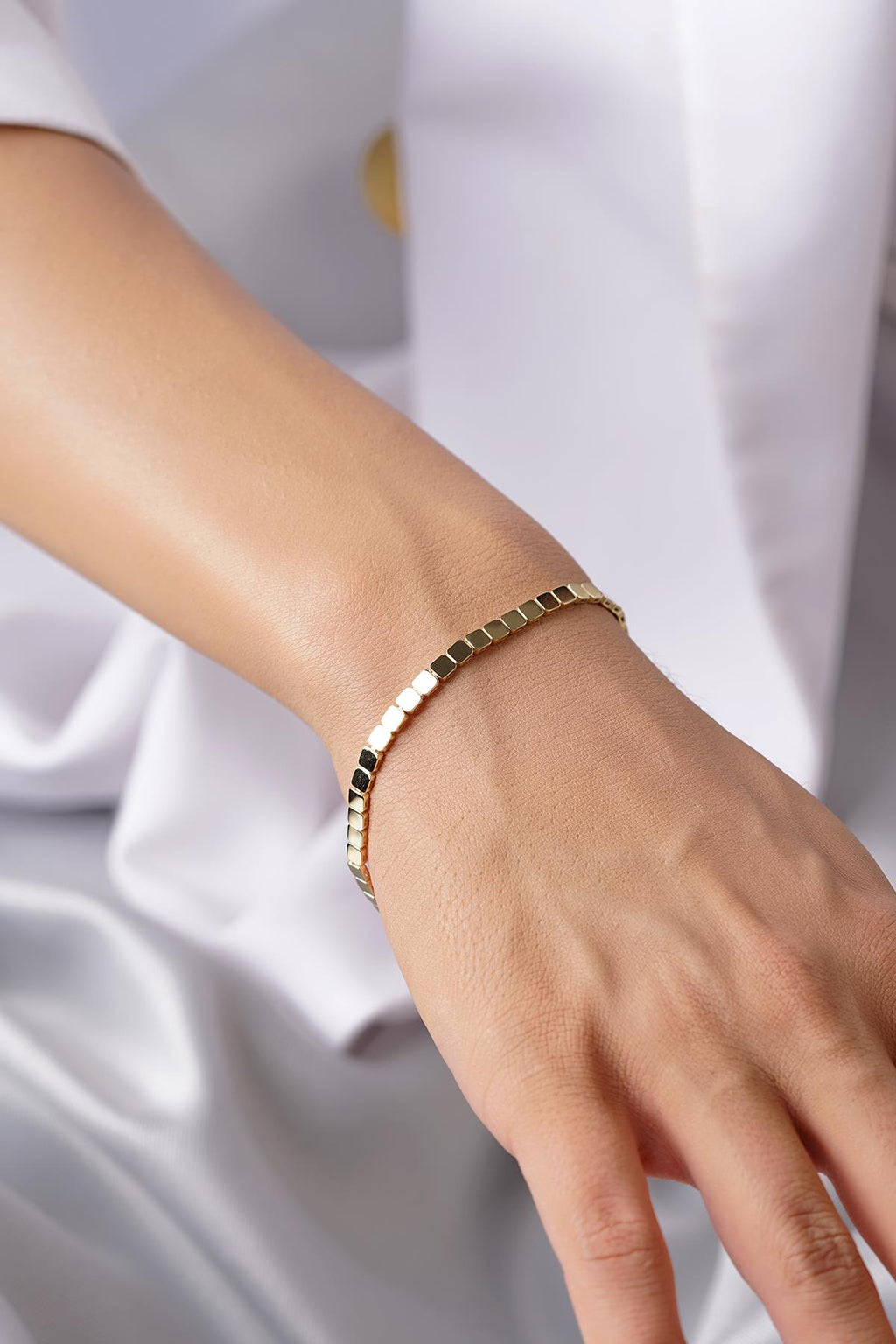 14ct Gold Square Series Bracelet