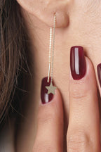 14ct Gold Star-Detail Chain Earrings