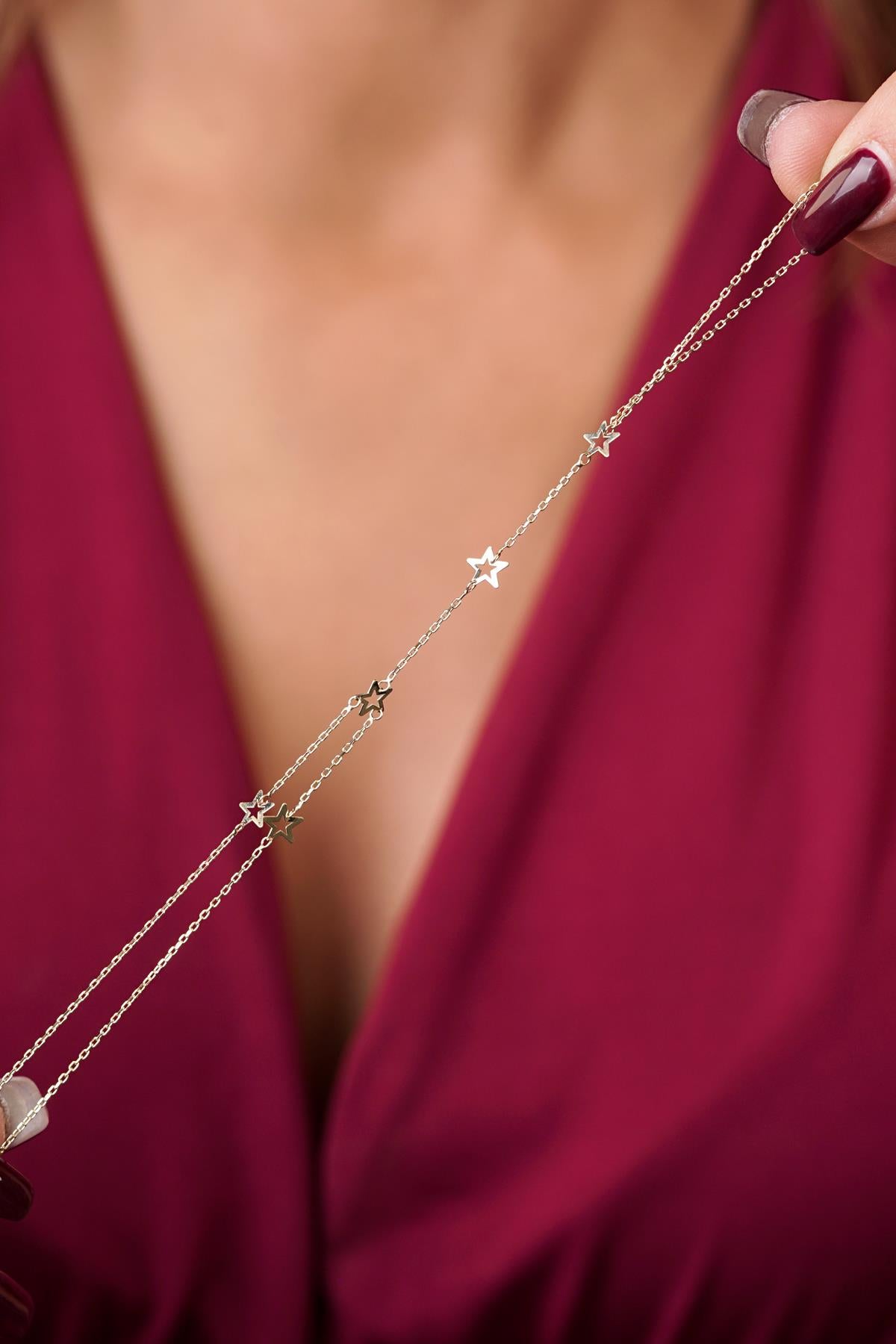 14ct Gold Star Hand Chain