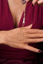 14ct Gold Star Sequence Hand Chain