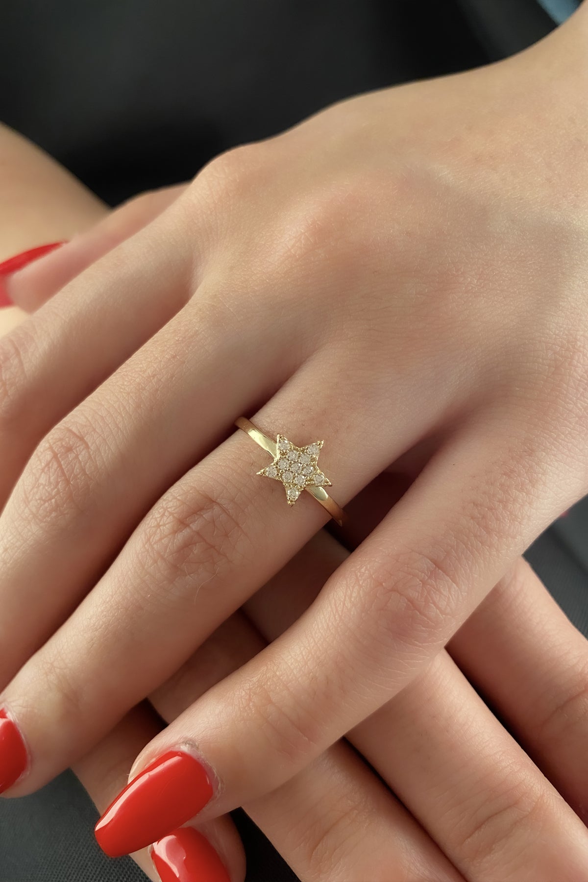 14ct Gold Star Shaped Ring