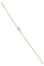 14ct Gold Stone Butterfly Shape Bracelet