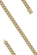 14ct Gold Stone Curb Cuban Bracelet