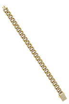 14ct Gold Stone Curb Cuban Bracelet